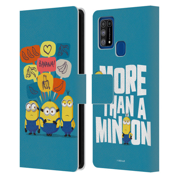 Minions Rise of Gru(2021) Graphics Speech Bubbles Leather Book Wallet Case Cover For Samsung Galaxy M31 (2020)