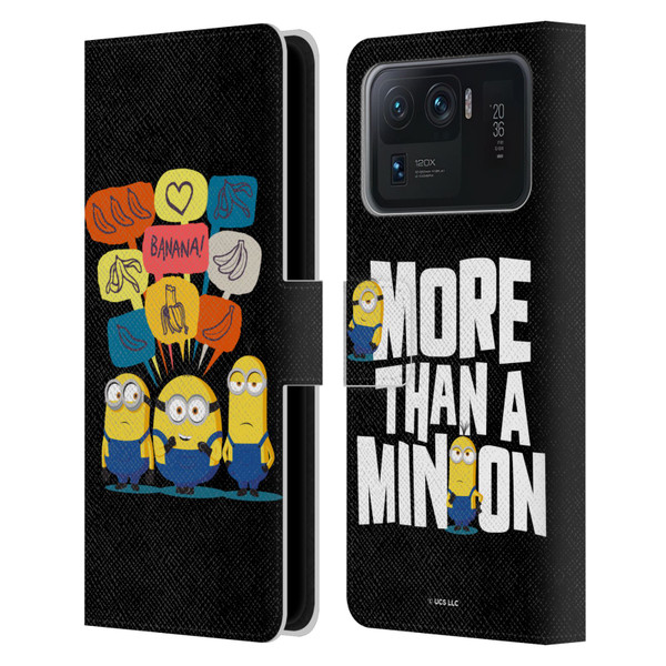 Minions Rise of Gru(2021) Graphics Speech Bubbles Leather Book Wallet Case Cover For Xiaomi Mi 11 Ultra