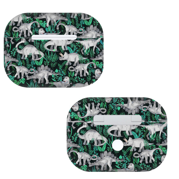 Micklyn Le Feuvre Assorted Dinosaur Jungle Vinyl Sticker Skin Decal Cover for Apple AirPods Pro Charging Case