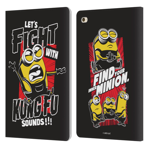 Minions Rise of Gru(2021) Asian Comic Art Kung Fu Leather Book Wallet Case Cover For Apple iPad mini 4