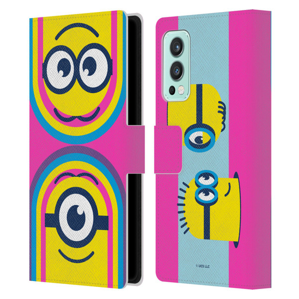 Minions Rise of Gru(2021) Day Tripper Face Leather Book Wallet Case Cover For OnePlus Nord 2 5G