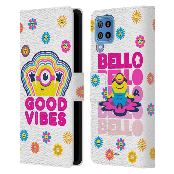 Minions Rise of Gru(2021) Day Tripper Good Vibes Leather Book Wallet Case Cover For Samsung Galaxy F22 (2021)