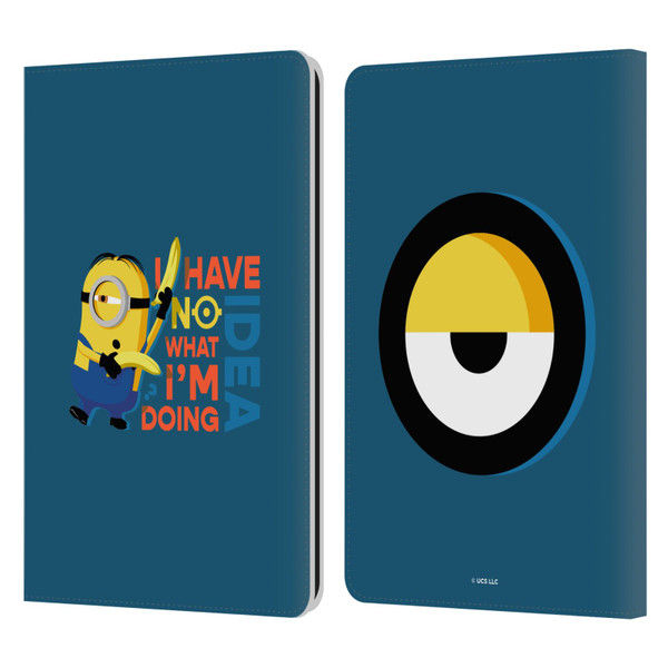 Minions Rise of Gru(2021) Humor No Idea Leather Book Wallet Case Cover For Amazon Kindle Paperwhite 1 / 2 / 3