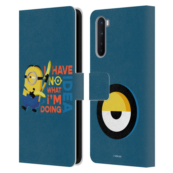 Minions Rise of Gru(2021) Humor No Idea Leather Book Wallet Case Cover For OnePlus Nord 5G