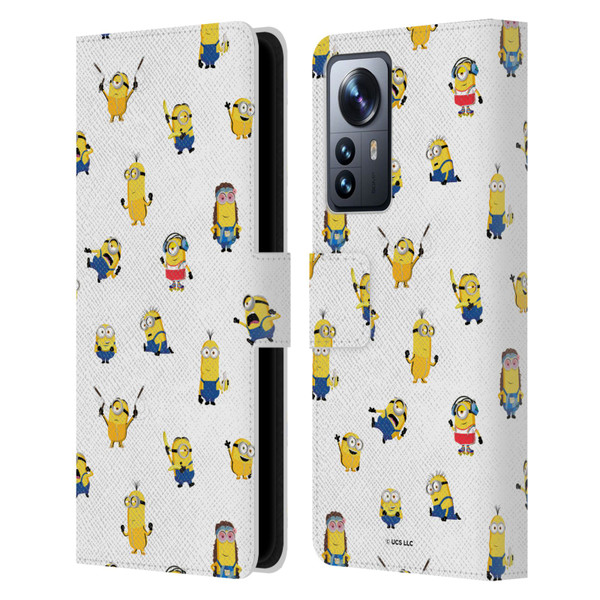 Minions Rise of Gru(2021) Humor Costume Pattern Leather Book Wallet Case Cover For Xiaomi 12 Pro