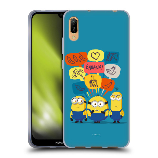 Minions Rise of Gru(2021) Graphics Speech Bubbles Soft Gel Case for Huawei Y6 Pro (2019)