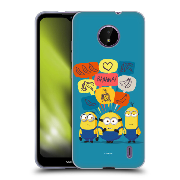 Minions Rise of Gru(2021) Graphics Speech Bubbles Soft Gel Case for Nokia C10 / C20