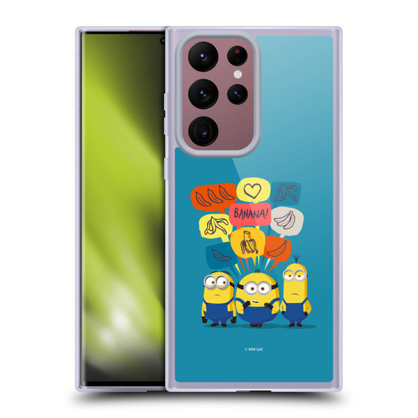 Minions Rise of Gru(2021) Graphics Speech Bubbles Soft Gel Case for Samsung Galaxy S22 Ultra 5G