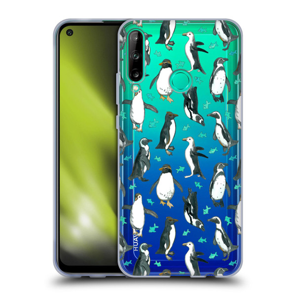 Micklyn Le Feuvre Animals 2 Little Penguins And Fish Soft Gel Case for Huawei P40 lite E