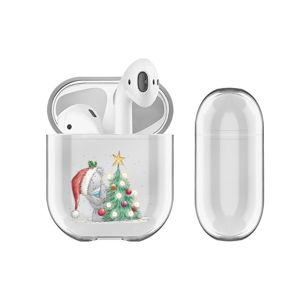 Me To You Classic Tatty Teddy Christmas Tree Clear Hard Crystal Cover Case for Apple AirPods 1 1st Gen / 2 2nd Gen Charging Case