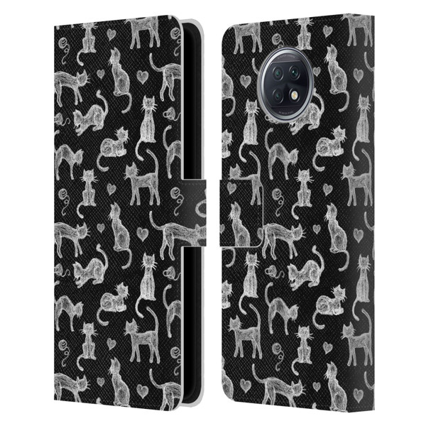 Micklyn Le Feuvre Animals Teachers Pet Chalkboard Cats Leather Book Wallet Case Cover For Xiaomi Redmi Note 9T 5G