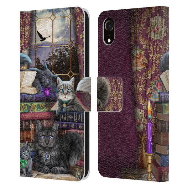 Brigid Ashwood Cats Storytime Cats And Books Leather Book Wallet Case Cover For Apple iPhone XR