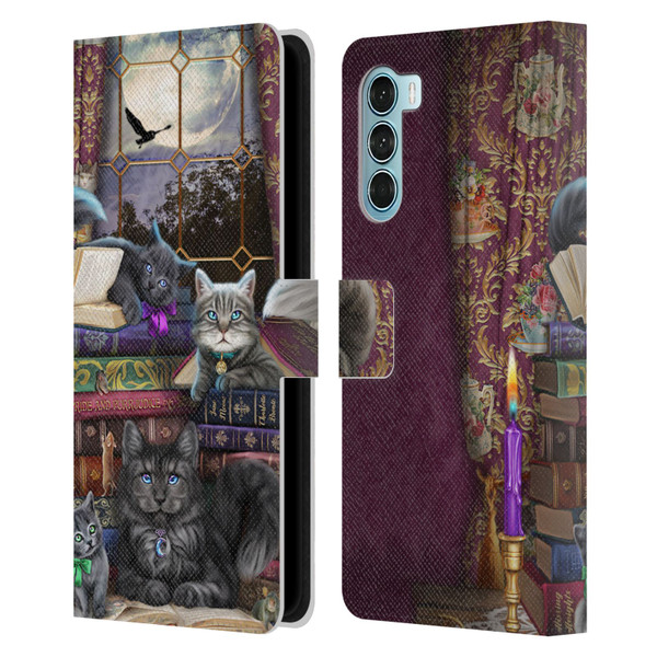 Brigid Ashwood Cats Storytime Cats And Books Leather Book Wallet Case Cover For Motorola Edge S30 / Moto G200 5G