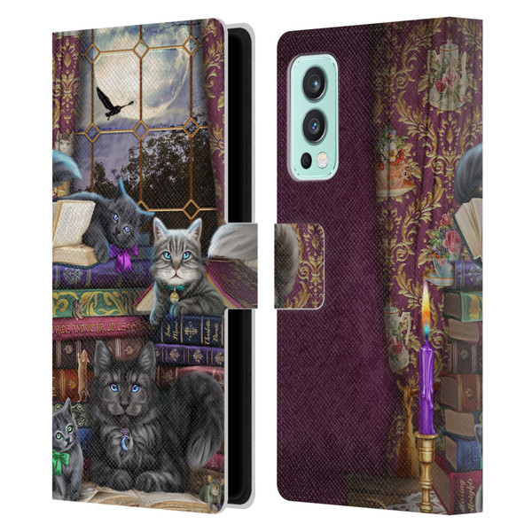 Brigid Ashwood Cats Storytime Cats And Books Leather Book Wallet Case Cover For OnePlus Nord 2 5G