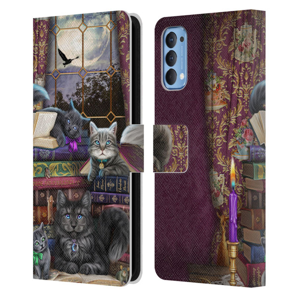 Brigid Ashwood Cats Storytime Cats And Books Leather Book Wallet Case Cover For OPPO Reno 4 5G
