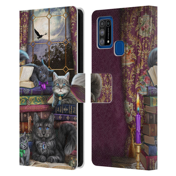 Brigid Ashwood Cats Storytime Cats And Books Leather Book Wallet Case Cover For Samsung Galaxy M31 (2020)