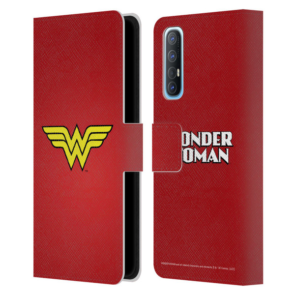 Wonder Woman DC Comics Logos Classic Leather Book Wallet Case Cover For OPPO Find X2 Neo 5G