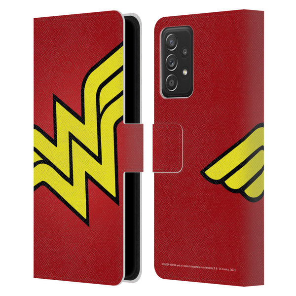 Wonder Woman DC Comics Logos Oversized Leather Book Wallet Case Cover For Samsung Galaxy A53 5G (2022)