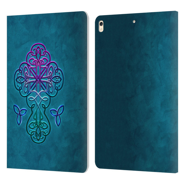 Brigid Ashwood Crosses Celtic Leather Book Wallet Case Cover For Apple iPad Pro 10.5 (2017)