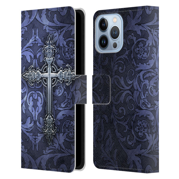 Brigid Ashwood Crosses Gothic Leather Book Wallet Case Cover For Apple iPhone 13 Pro Max