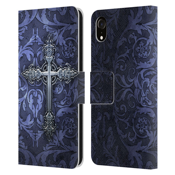 Brigid Ashwood Crosses Gothic Leather Book Wallet Case Cover For Apple iPhone XR