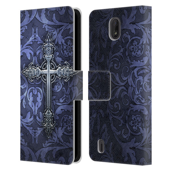 Brigid Ashwood Crosses Gothic Leather Book Wallet Case Cover For Nokia C01 Plus/C1 2nd Edition