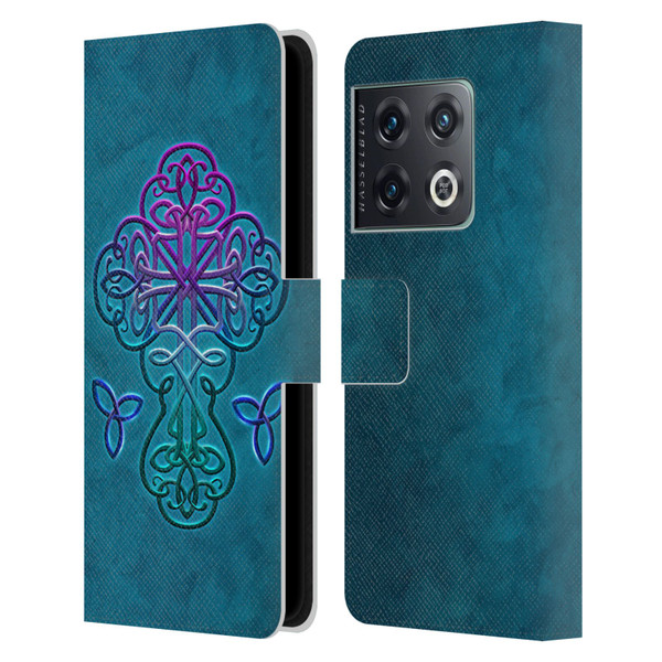 Brigid Ashwood Crosses Celtic Leather Book Wallet Case Cover For OnePlus 10 Pro