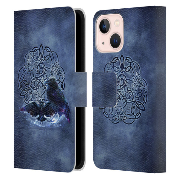 Brigid Ashwood Celtic Wisdom Raven Leather Book Wallet Case Cover For Apple iPhone 13 Mini