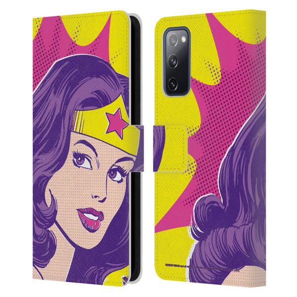 Wonder Woman DC Comics Vintage Art Pop Art Leather Book Wallet Case Cover For Samsung Galaxy S20 FE / 5G