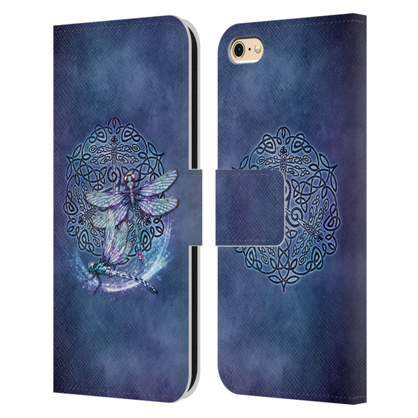 Brigid Ashwood Celtic Wisdom Dragonfly Leather Book Wallet Case Cover For Apple iPhone 6 / iPhone 6s