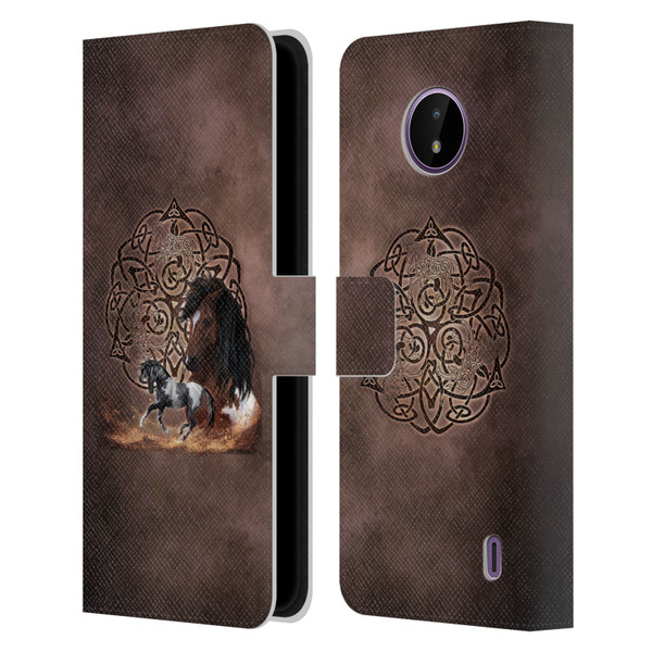 Brigid Ashwood Celtic Wisdom Horse Leather Book Wallet Case Cover For Nokia C10 / C20