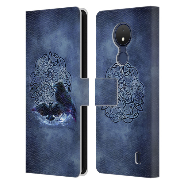 Brigid Ashwood Celtic Wisdom Raven Leather Book Wallet Case Cover For Nokia C21