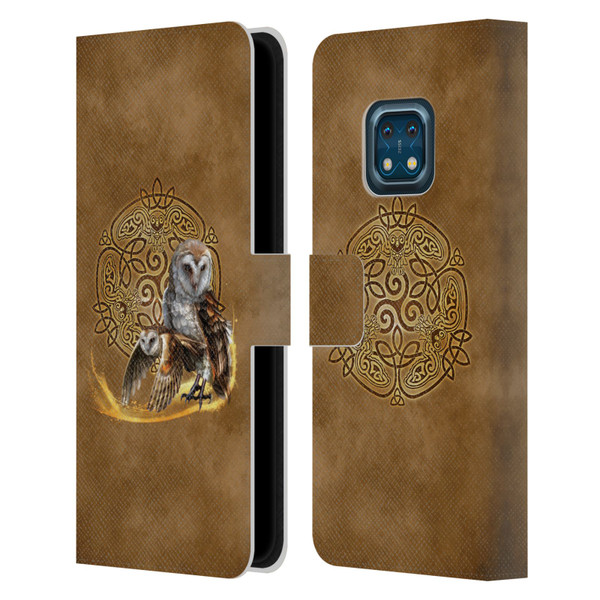 Brigid Ashwood Celtic Wisdom Owl Leather Book Wallet Case Cover For Nokia XR20