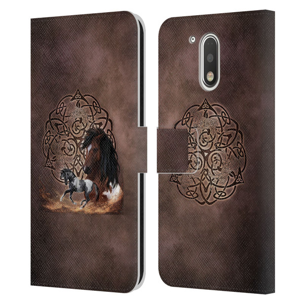 Brigid Ashwood Celtic Wisdom Horse Leather Book Wallet Case Cover For Motorola Moto G41