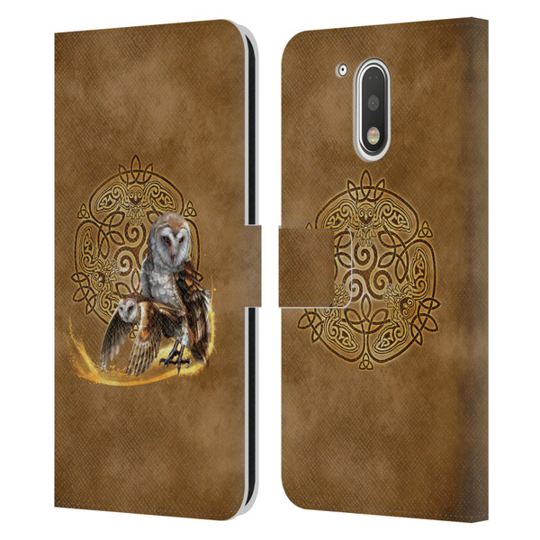 Brigid Ashwood Celtic Wisdom Owl Leather Book Wallet Case Cover For Motorola Moto G41