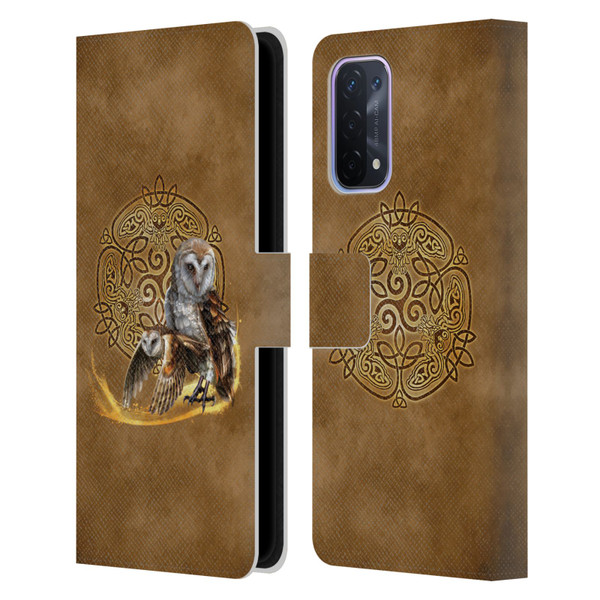 Brigid Ashwood Celtic Wisdom Owl Leather Book Wallet Case Cover For OPPO A54 5G