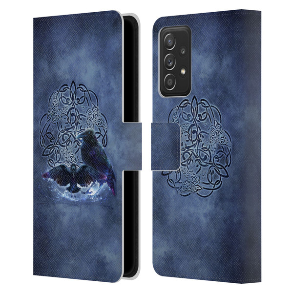 Brigid Ashwood Celtic Wisdom Raven Leather Book Wallet Case Cover For Samsung Galaxy A52 / A52s / 5G (2021)