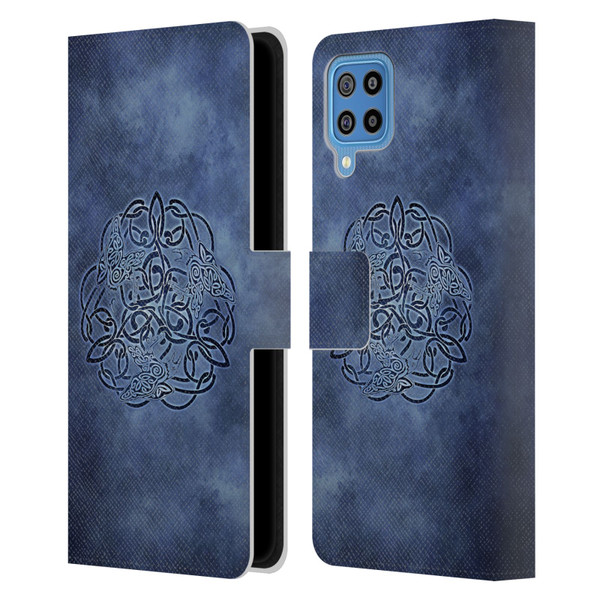Brigid Ashwood Celtic Wisdom Knot Raven Leather Book Wallet Case Cover For Samsung Galaxy F22 (2021)