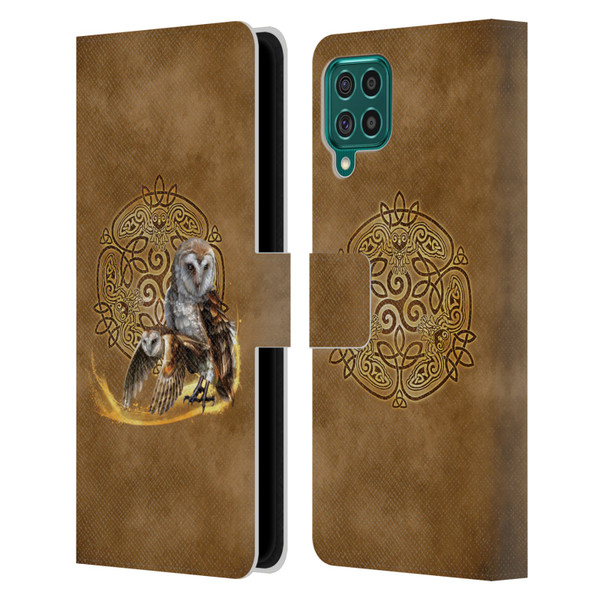 Brigid Ashwood Celtic Wisdom Owl Leather Book Wallet Case Cover For Samsung Galaxy F62 (2021)