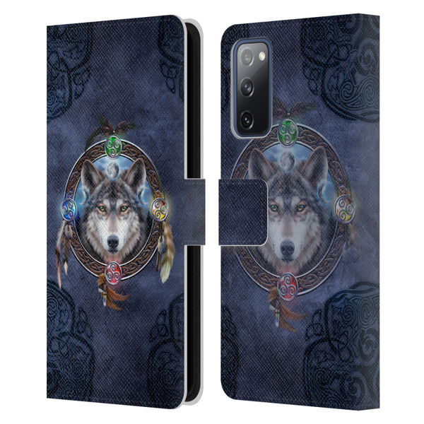 Brigid Ashwood Celtic Wisdom Wolf Guide Leather Book Wallet Case Cover For Samsung Galaxy S20 FE / 5G