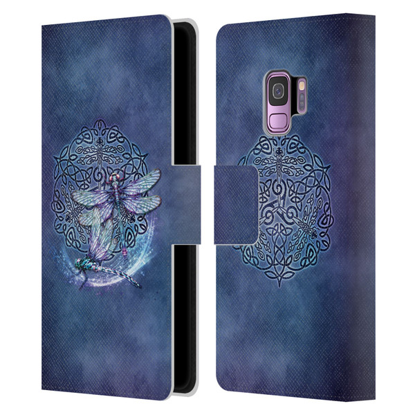 Brigid Ashwood Celtic Wisdom Dragonfly Leather Book Wallet Case Cover For Samsung Galaxy S9