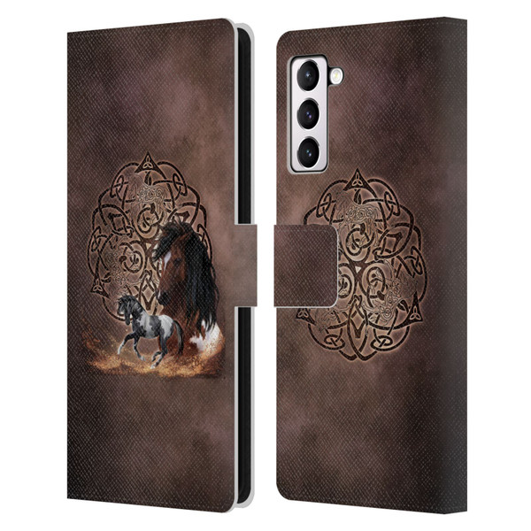 Brigid Ashwood Celtic Wisdom Horse Leather Book Wallet Case Cover For Samsung Galaxy S21+ 5G