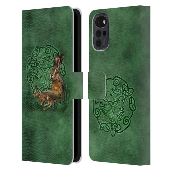 Brigid Ashwood Celtic Wisdom 2 Hare Leather Book Wallet Case Cover For Motorola Moto G22