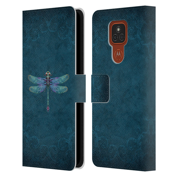 Brigid Ashwood Winged Things Dragonfly Leather Book Wallet Case Cover For Motorola Moto E7 Plus