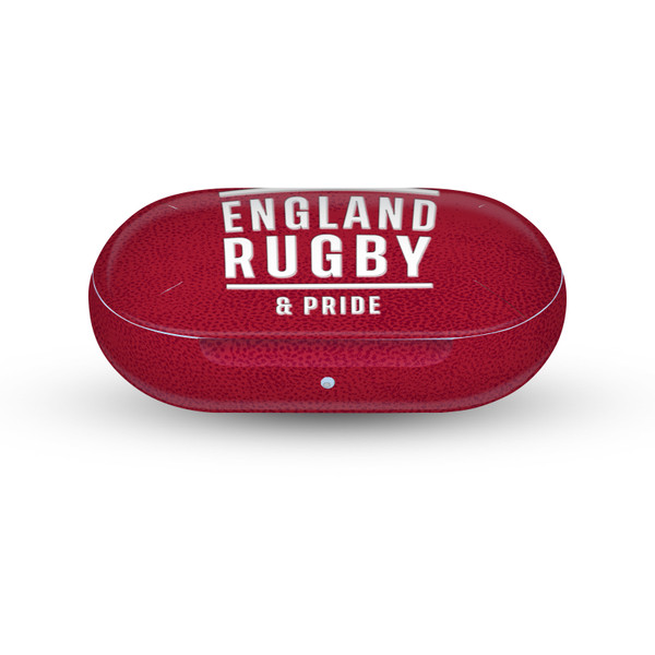 England Rugby Union Logo Art and Typography Passion And Pride Vinyl Sticker Skin Decal Cover for Samsung Galaxy Buds / Buds Plus