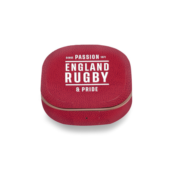 England Rugby Union Logo Art and Typography Passion And Pride Vinyl Sticker Skin Decal Cover for Samsung Buds Live / Buds Pro / Buds2