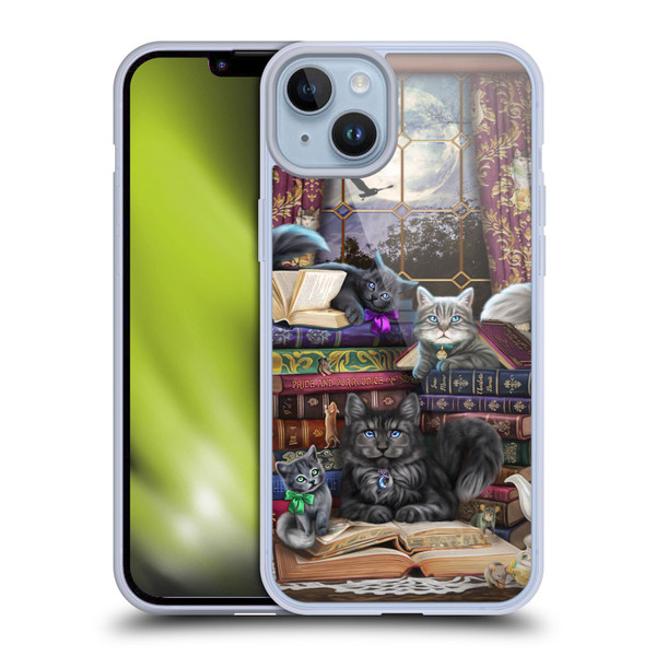 Brigid Ashwood Cats Storytime Cats And Books Soft Gel Case for Apple iPhone 14 Plus