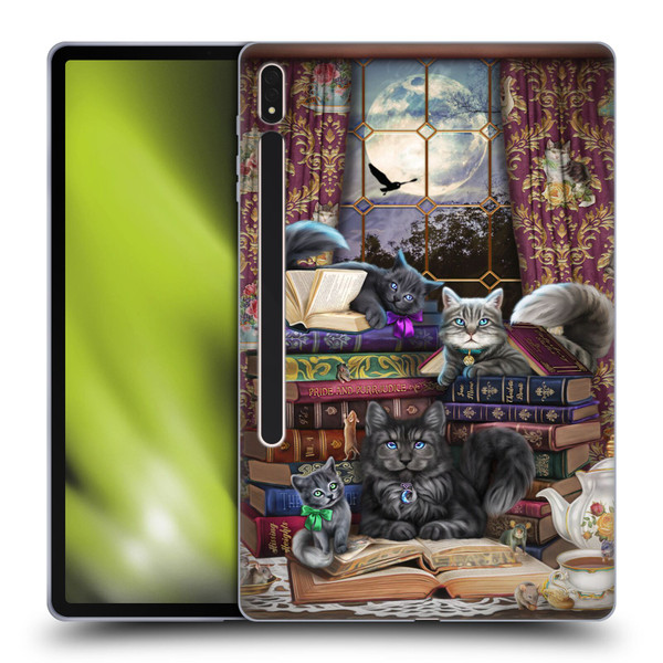 Brigid Ashwood Cats Storytime Cats And Books Soft Gel Case for Samsung Galaxy Tab S8 Plus