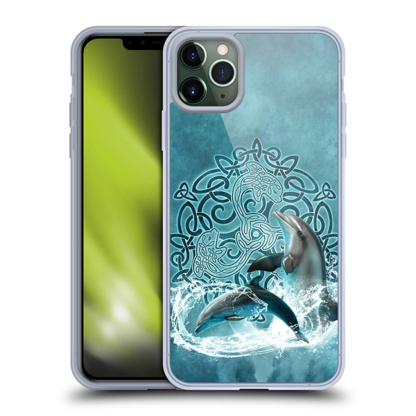 Brigid Ashwood Celtic Wisdom Dolphin Soft Gel Case for Apple iPhone 11 Pro Max