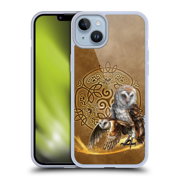 Brigid Ashwood Celtic Wisdom Owl Soft Gel Case for Apple iPhone 14 Plus